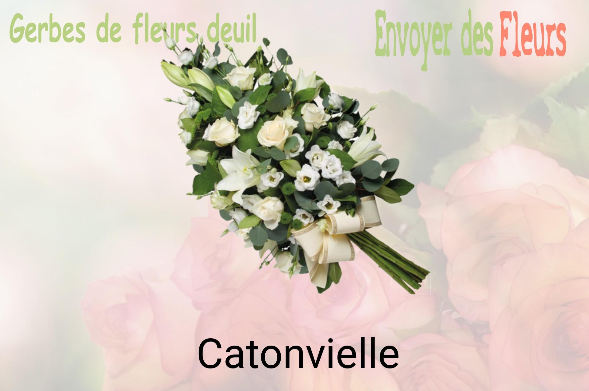 Gerbe de fleurs de deuil livrée à Catonvielle